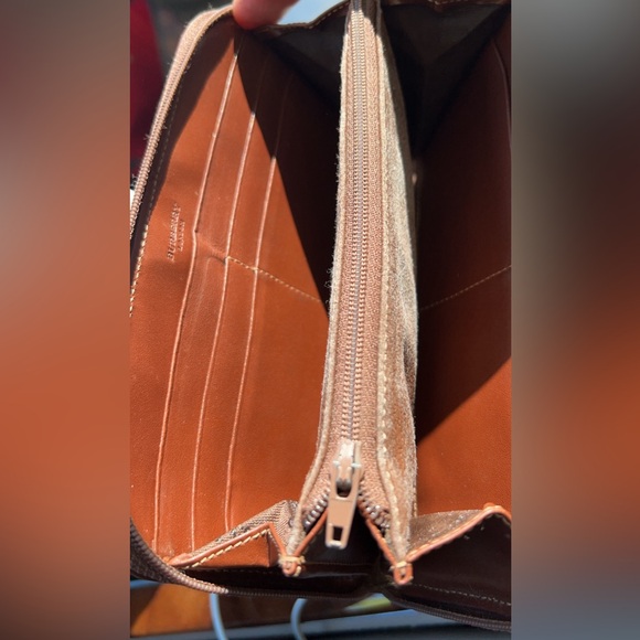π₯ποΈπ« BURBERRY Beige/Brown Haymarket Check Coated Canvas Zip Around Walletπ₯π₯ - Picture 11 of 16